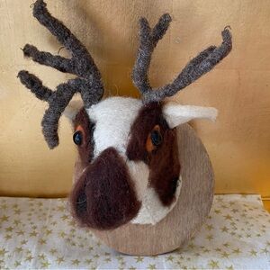 Handcrafted Mounted (Felt) Deer!